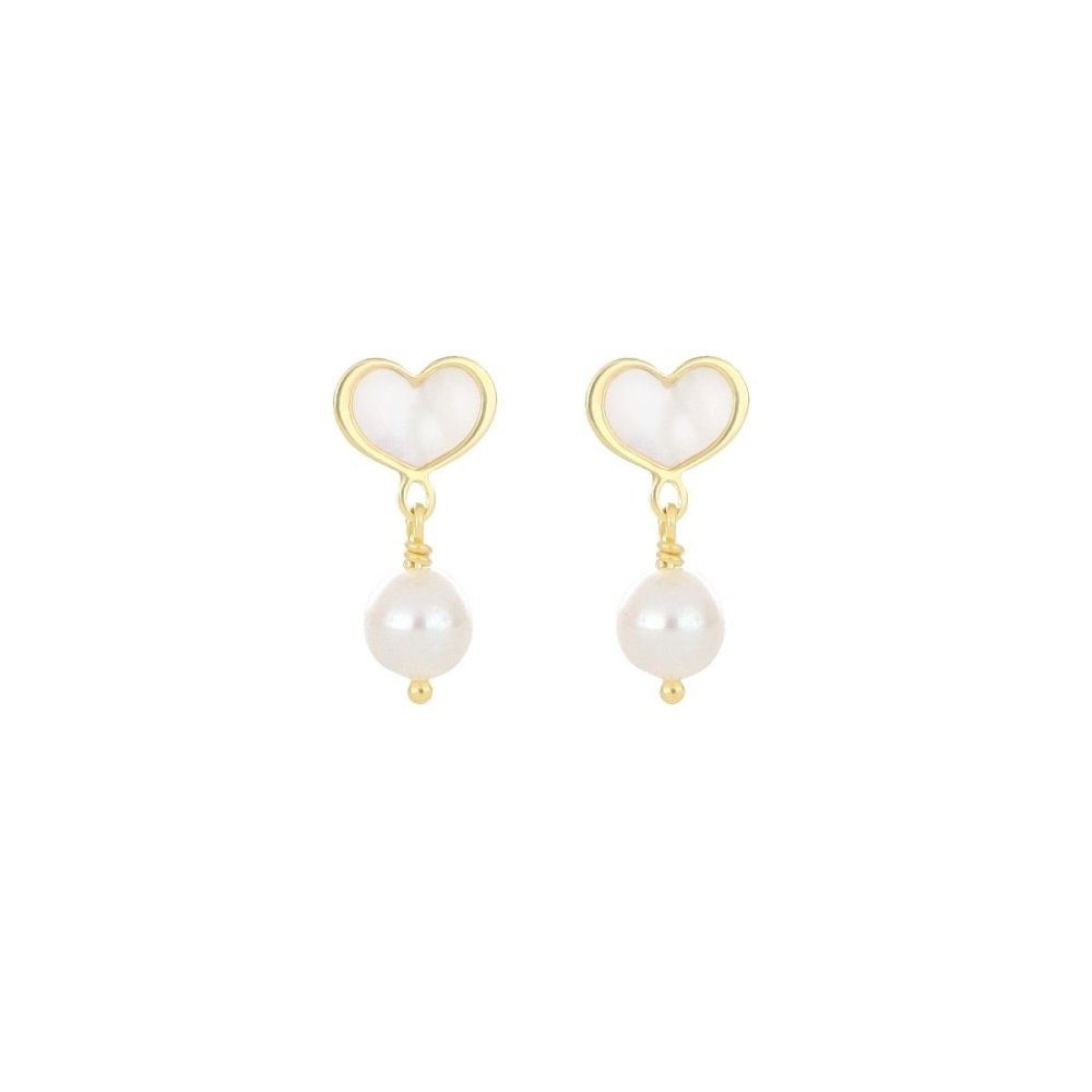 Maman Et Sophie - Orecchini Onda - Perla - Argento