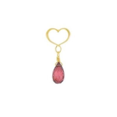 Maman Et Sophie - Orecchini Cuore - Granato Rosso