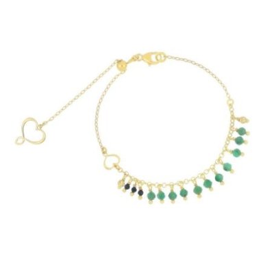 Maman Et Sophie - Bracciale Frange - Smeraldi - Argento 925