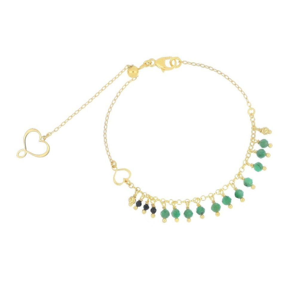 Maman Et Sophie - Bracciale Frange - Smeraldi - Argento 925