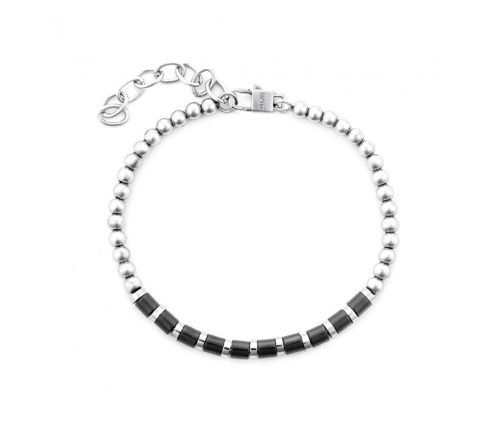 4Us Cesare Paciotti - Bracciale Uomo - Acciaio Rodiato