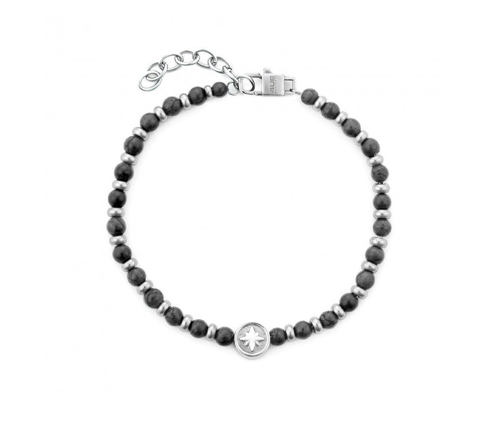 4Us Cesare Paciotti - Bracciale Uomo - Acciaio Rodiato