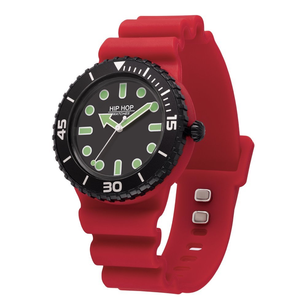 Hip Hop - Orologio Master - Silicone Rosso/Blu