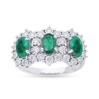 Bliss - Anello Charleston - Oro Bianco - Diamante