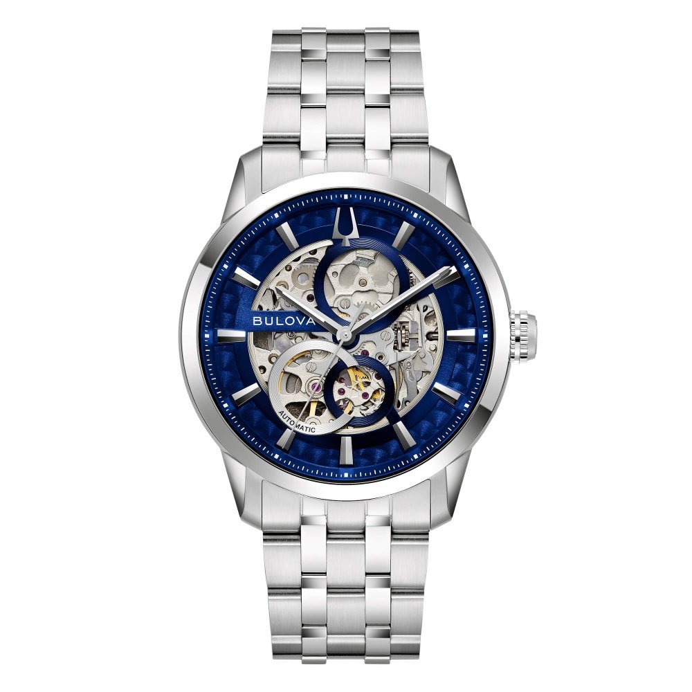 Bulova - Sutton Skeleton - Acciaio - Blue