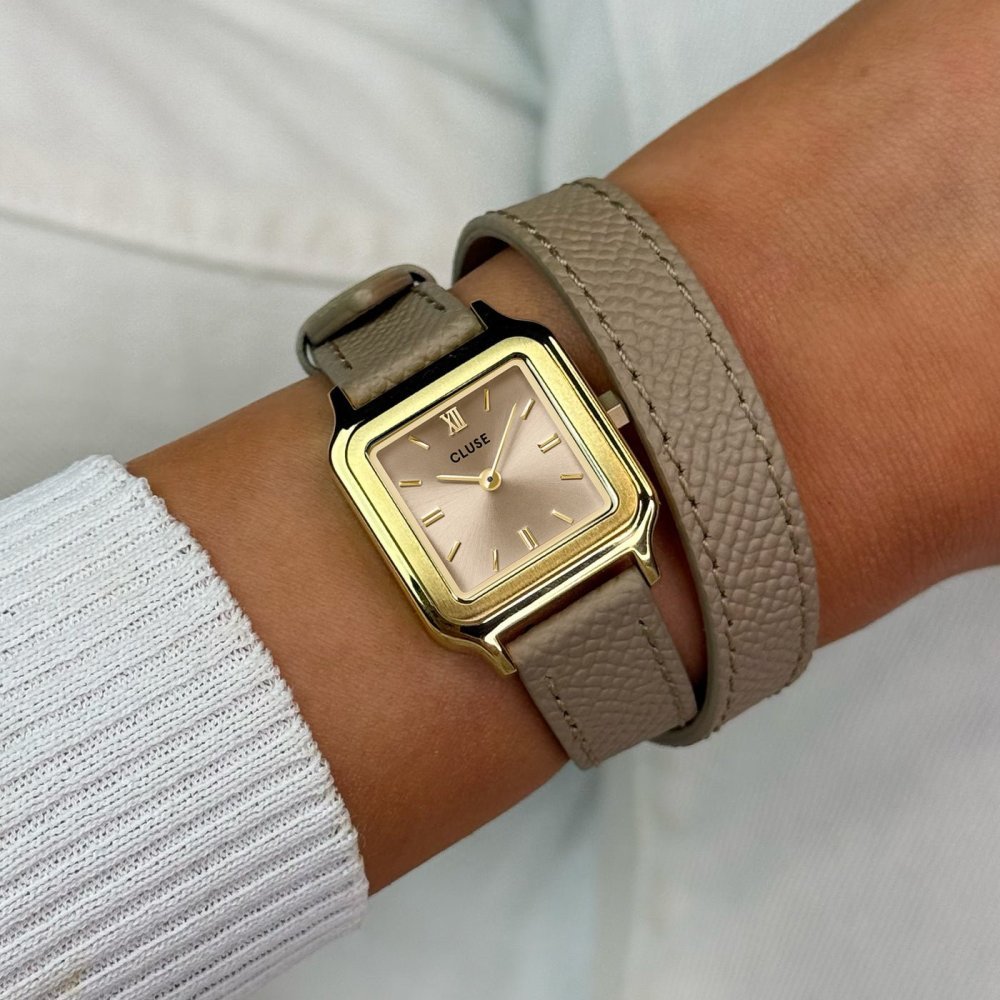 Cluse - Gracieuse Petite Watch - Gold Colour - Rugby Tan