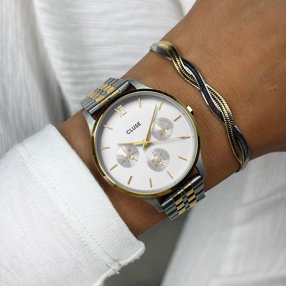 Cluse - Minuit Multifunction - Steel - Two-Tone