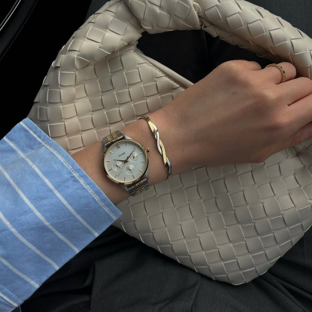 Cluse - Minuit Multifunction - Steel - Two-Tone