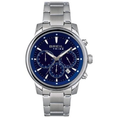 Breil Tribe - Chrono Gent 43 Mm - Acciaio - Blu