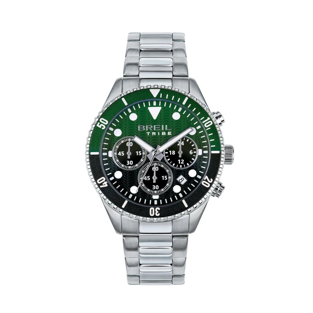 Breil Tribe - Overhand Chrono - Acciaio - Verde/Nero