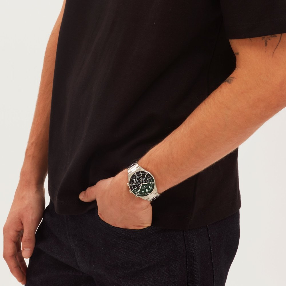 Breil Tribe - Overhand Chrono - Acciaio - Verde/Nero