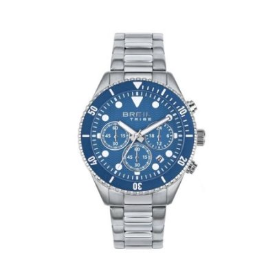 Breil Tribe - Chrono Gent 41 Mm - Acciaio - Blu
