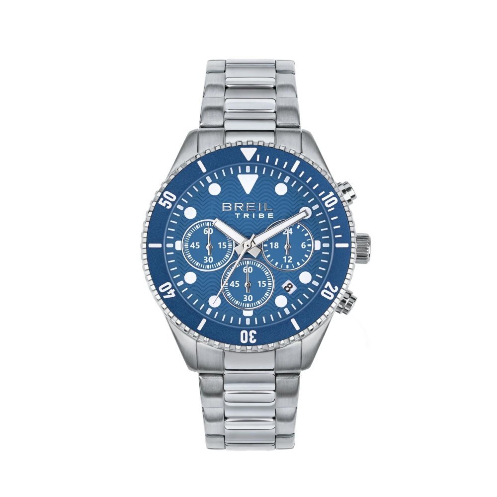 Breil Tribe - Chrono Gent 41 Mm - Acciaio - Blu