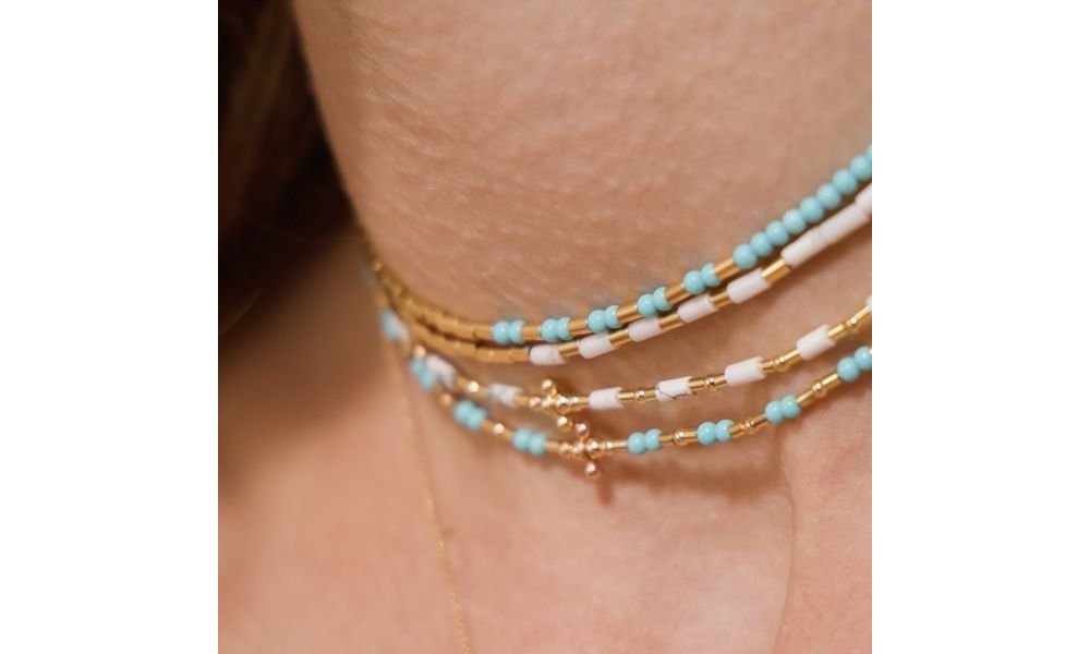 Maman Et Sophie - Girocollo Mia Africa - Turchese - Argento