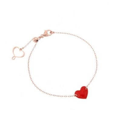 Maman Et Sophie - Bracciale Cuore - Smalto Rosso