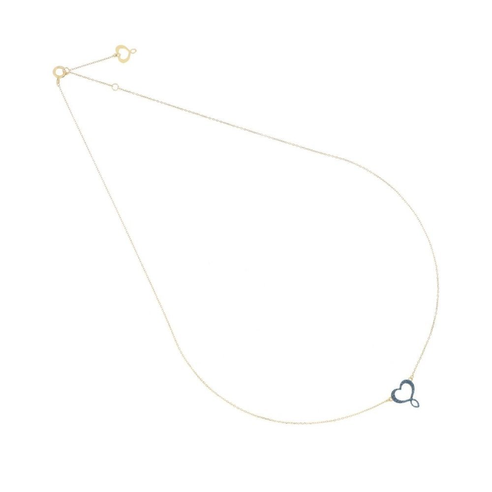 Maman Et Sophie - Girocollo Cuore - Oro 18Kt - Blu