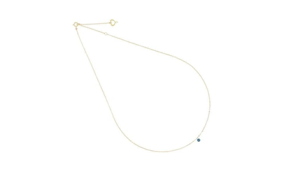 Maman Et Sophie - Girocollo Diamante - Oro Giallo - Blu