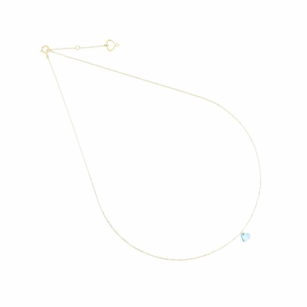 Maman Et Sophie - Girocollo Cuore Azzurro - Oro 18Kt