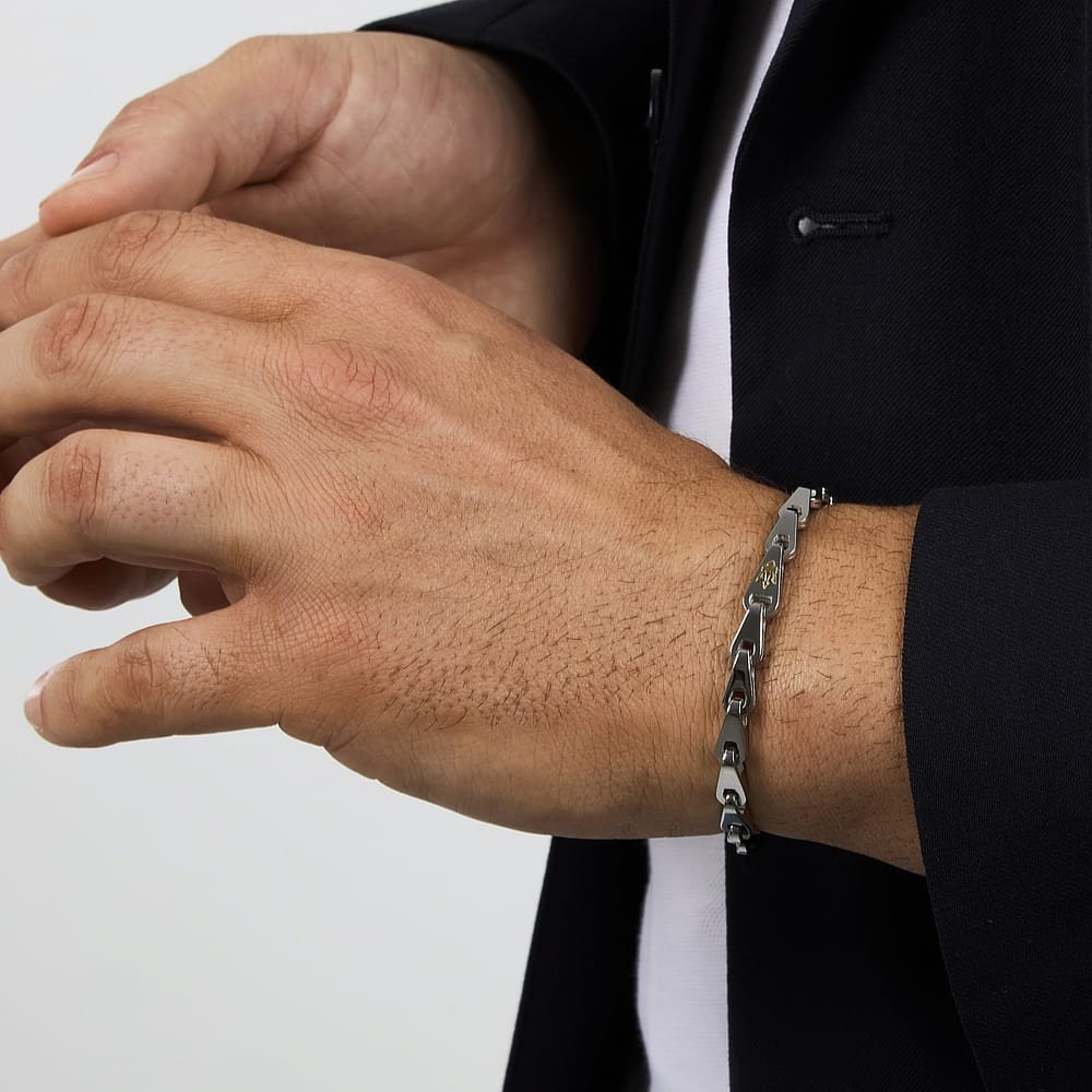 Maserati Gioielli - Bracciale Iconic - Uomo - Acciaio