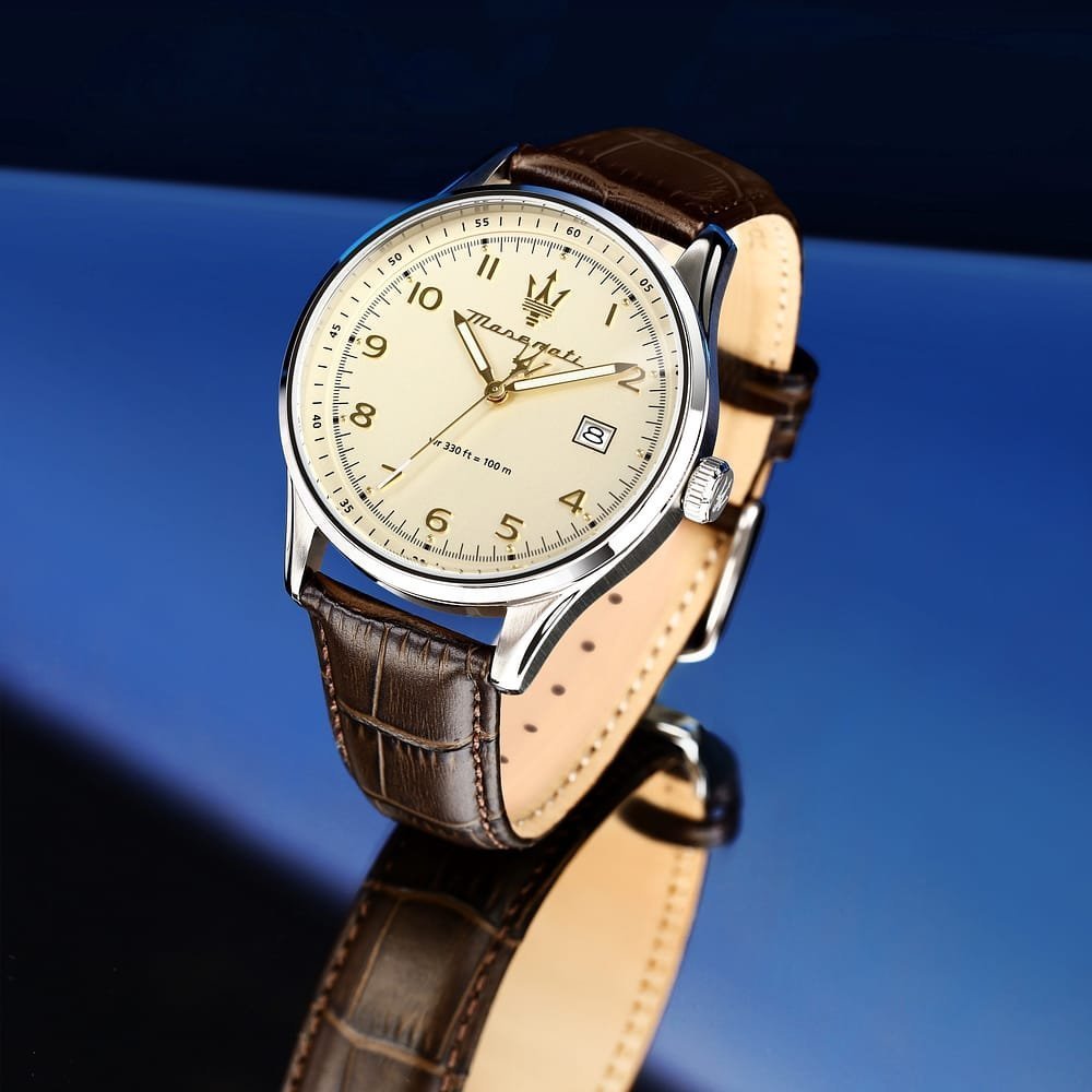 Maserati - Orologio Sorpasso - Acciaio - Pelle