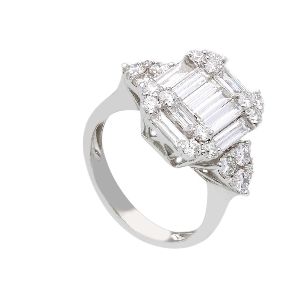 Songa Antonio - Anello Elemento Centrale - Oro Bianco