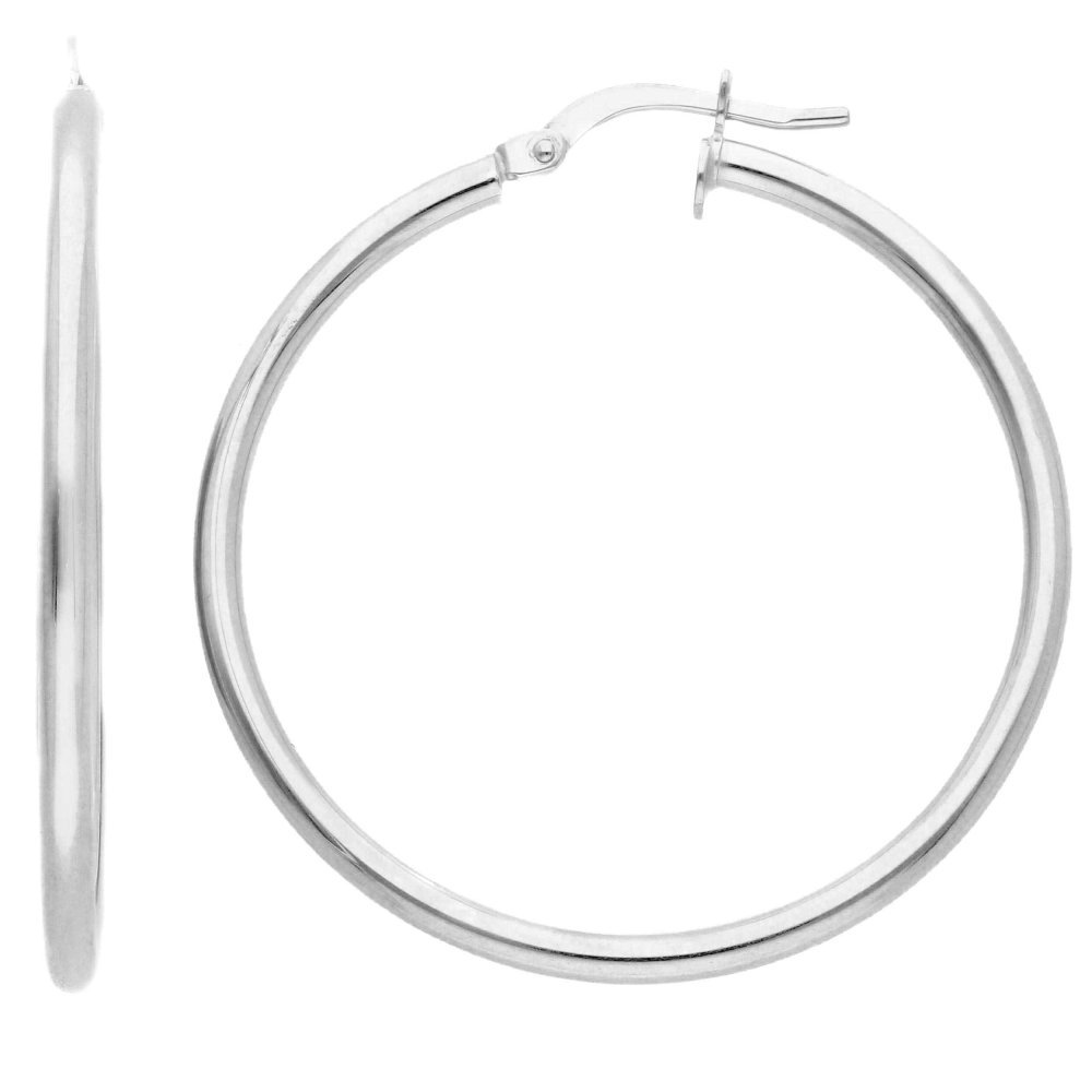 Songa Antonio - Orecchini Cerchio - Oro Bianco - 9 Ct