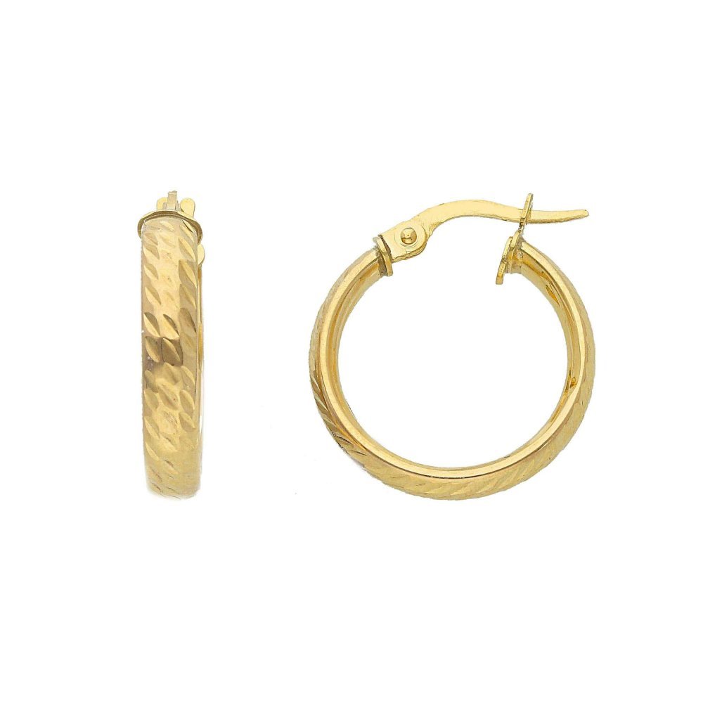 Songa Antonio - Orecchini Cerchio - Oro Giallo - 9 Ct