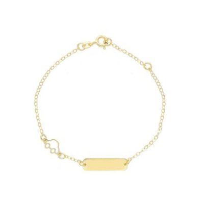 Songa Antonio - Bracciale Baby Targa - Oro Giallo