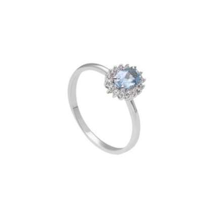 Songa Antonio - Anello Pietra Singola - Oro Bianco