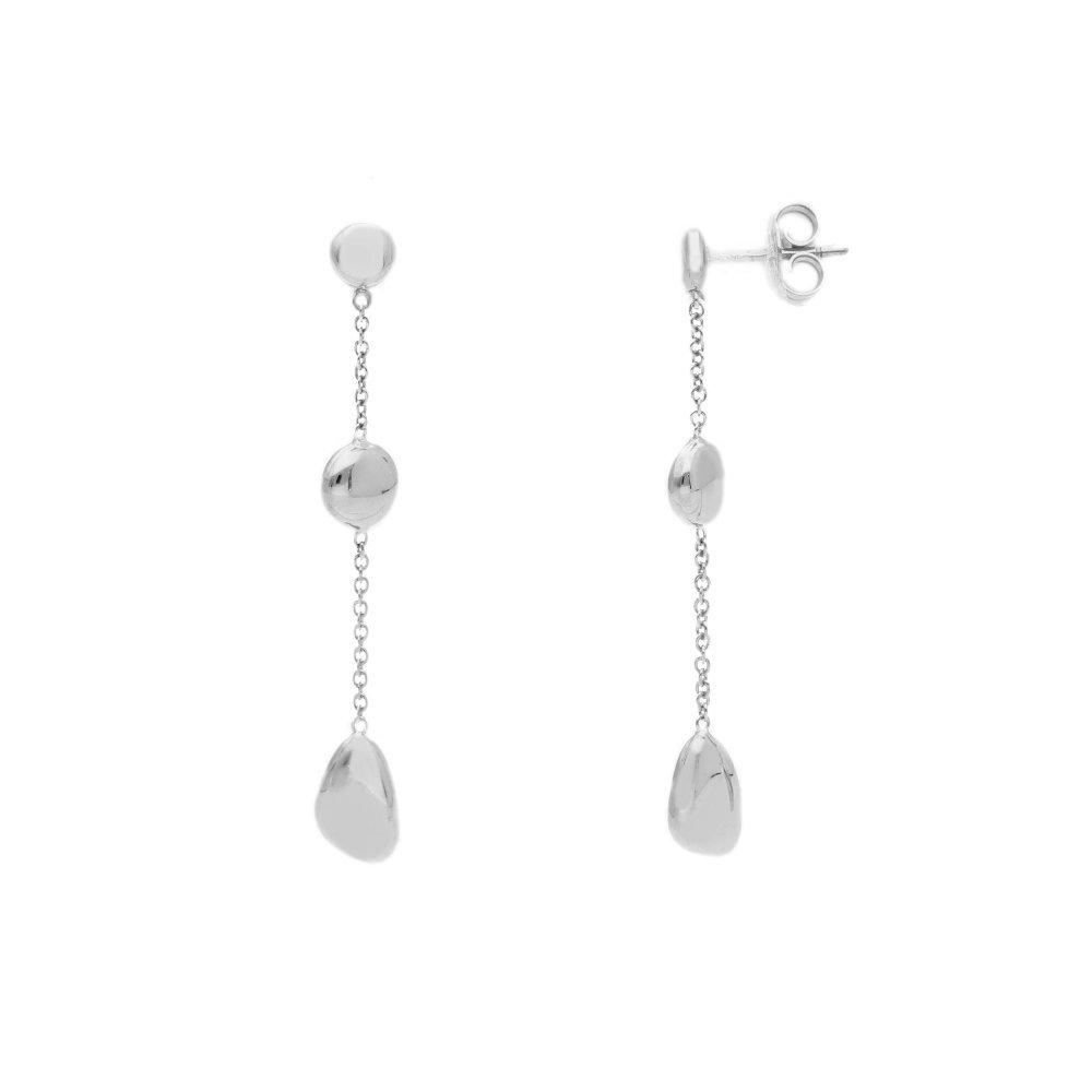 Songa Antonio - Orecchini Pendenti - Oro Bianco 18 Ct