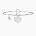 Kidult - Bracciale Rigido Con Cuore - Acciaio - Cristalli
