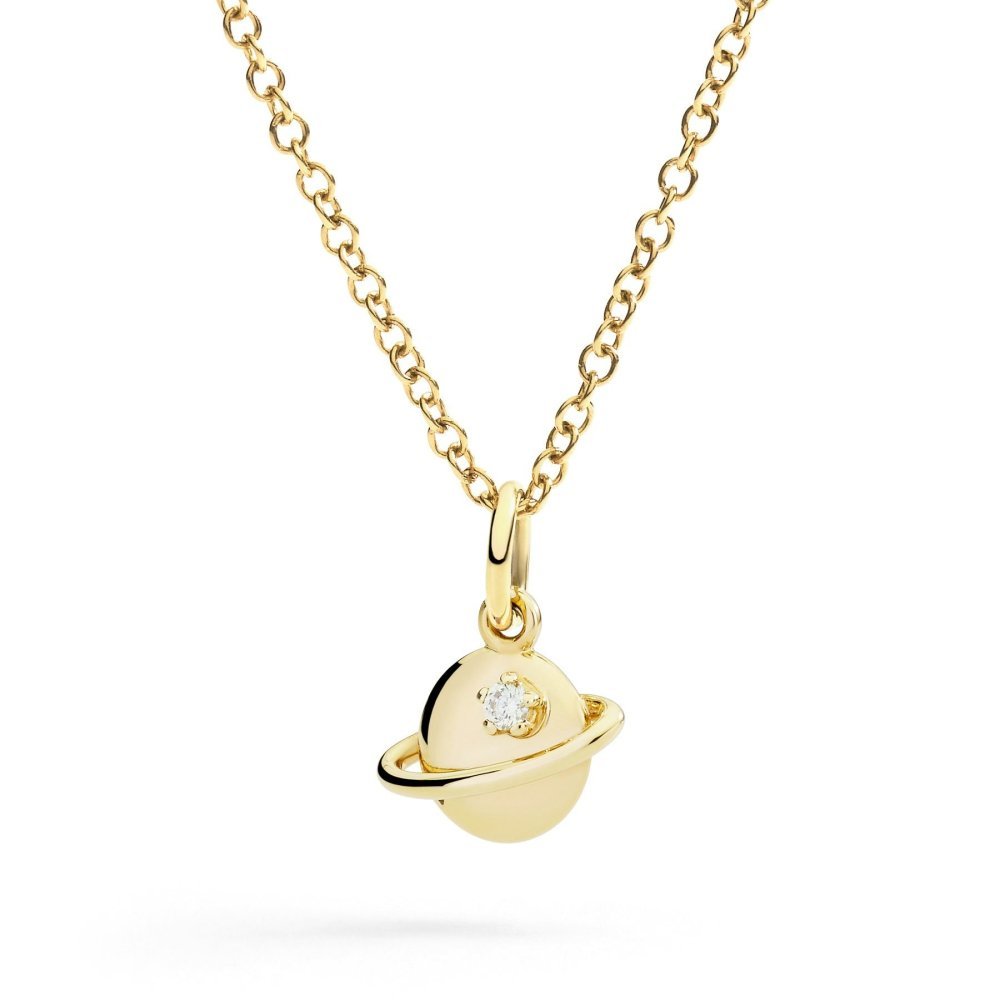 Dodo - Ciondolo Pianeta - Oro Giallo - Diamante
