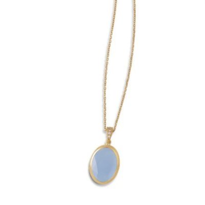 Aquaforte - Collana Caramelle - Blu Milky - Oro Giallo