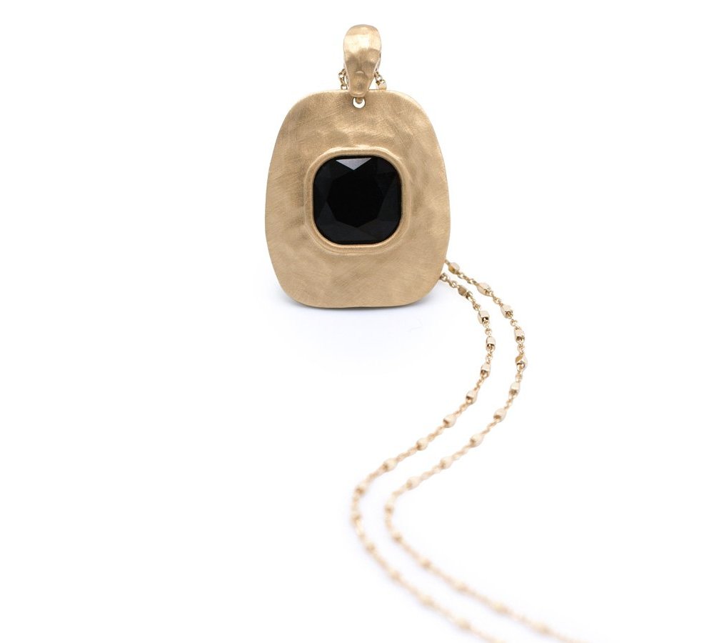 Aquaforte - Collana Lunga - Pasta Vitrea Nera