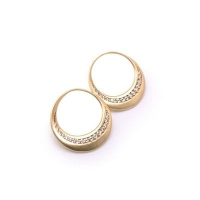 Aquaforte - Orecchini Lune - Zirconi - Oro Giallo