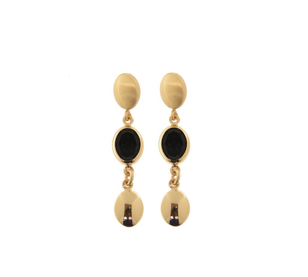 Aquaforte - Orecchini Mignon - Ovale Nero - Argento