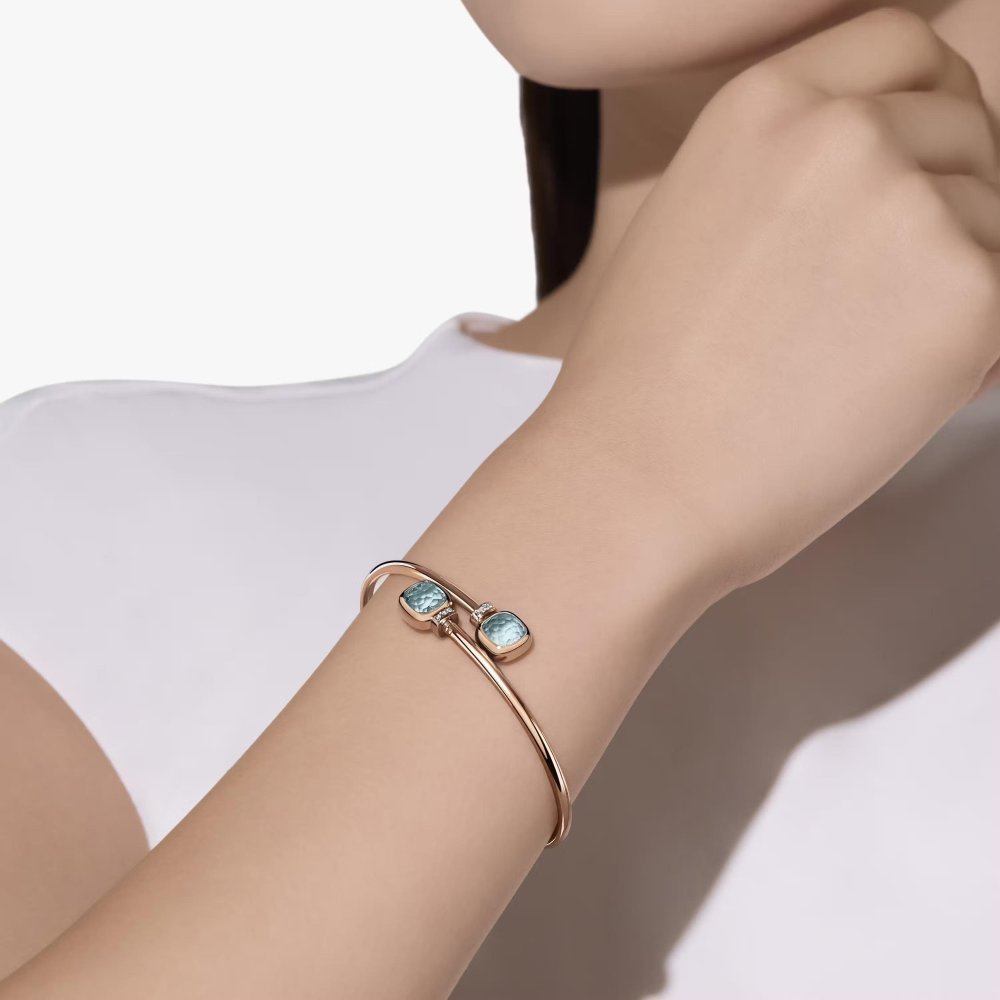 Pomellato - Bracciale Nudo Mini - Oro Rosa - Topazi