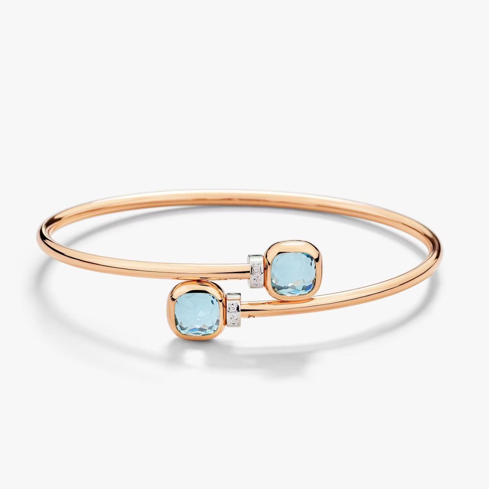 Pomellato - Bracciale Nudo Mini - Oro Rosa - Topazi