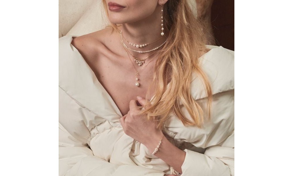 Maman Et Sophie - Girocollo Onda Bianca - Perla