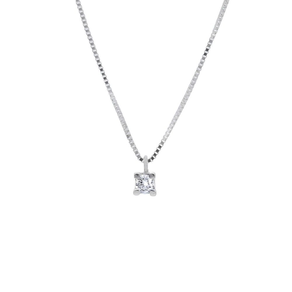 Songa Antonio - Girocollo Punto Luce - Oro Bianco