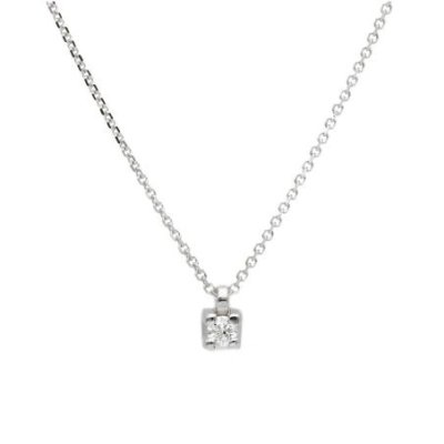 Songa Antonio - Girocollo Punto Luce - Oro Bianco - 9 Ct