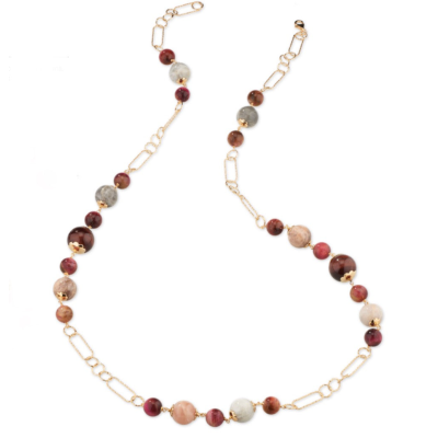 Sovrani - Collana Yasmine - Ottone - Pietre