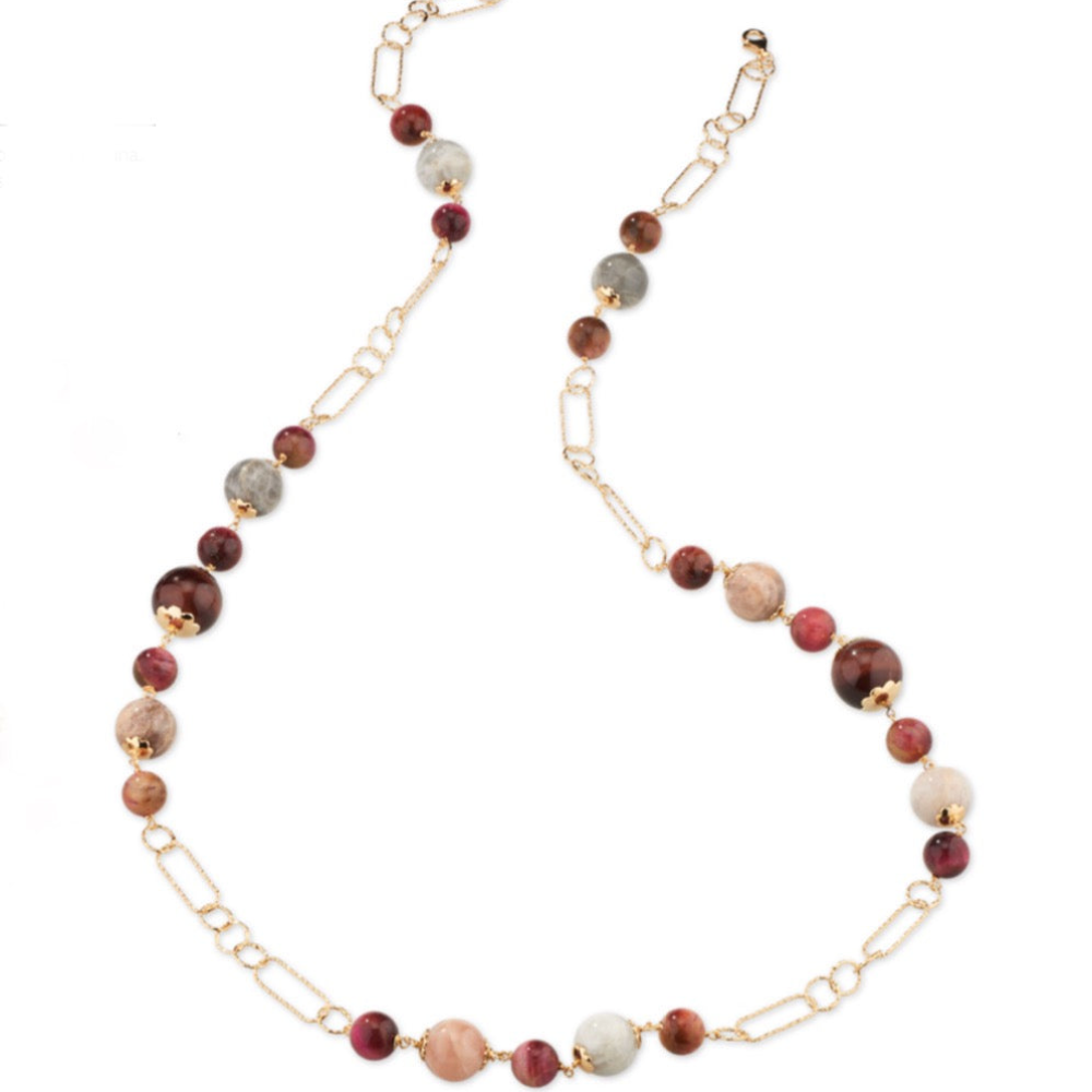 Sovrani - Collana Yasmine - Ottone - Pietre