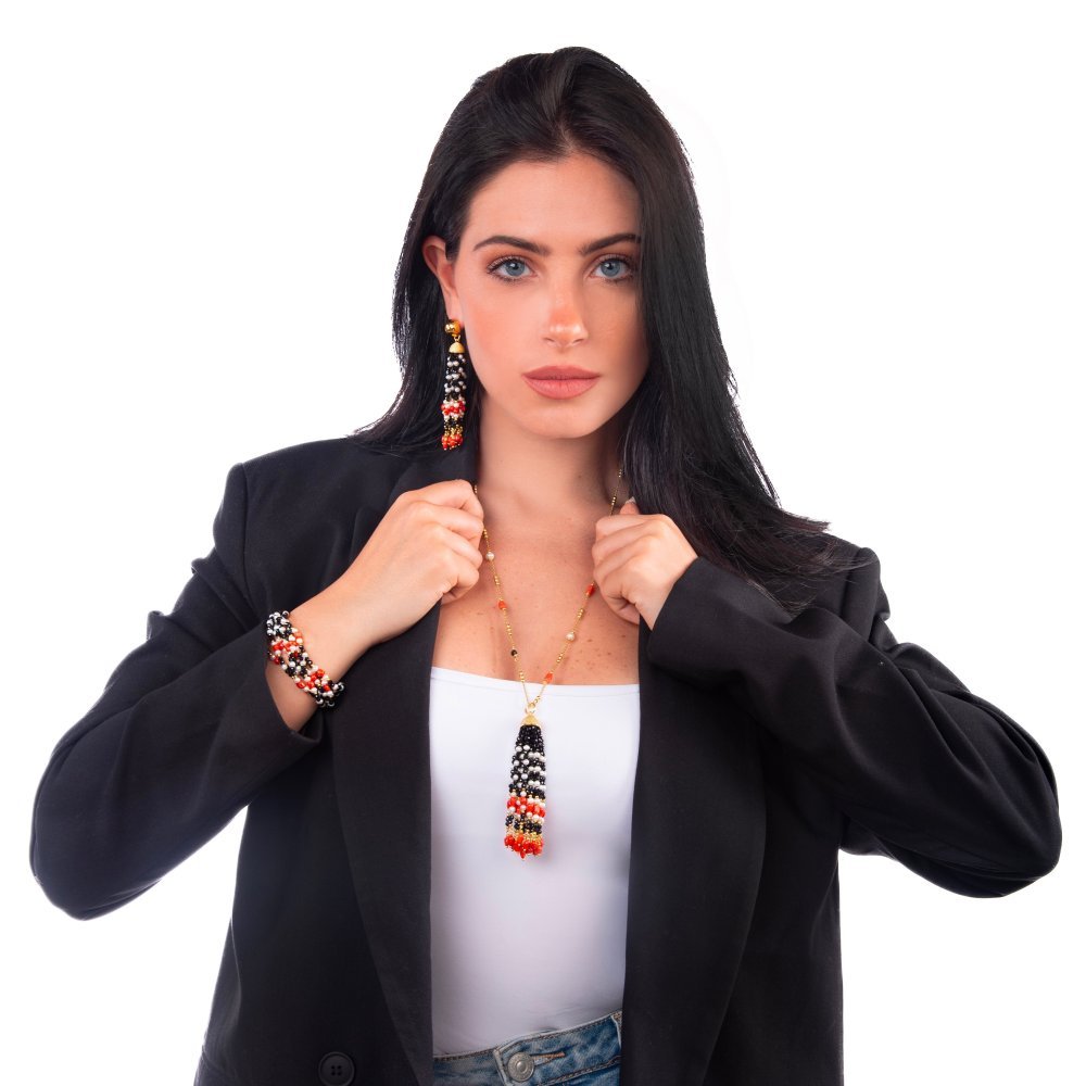 Nivy - Collana Yuna - Perle Corallo Onice