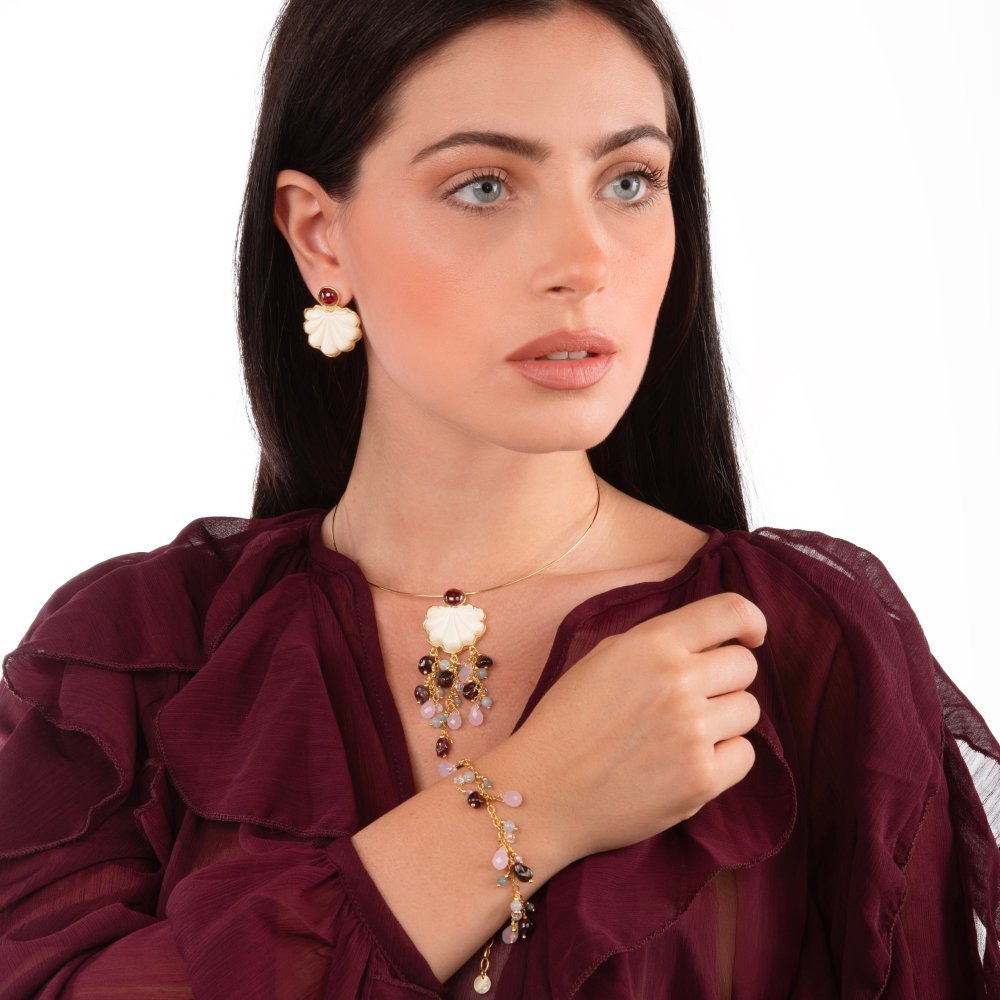 Nivy - Collana Lenora - Granato - Zirconi