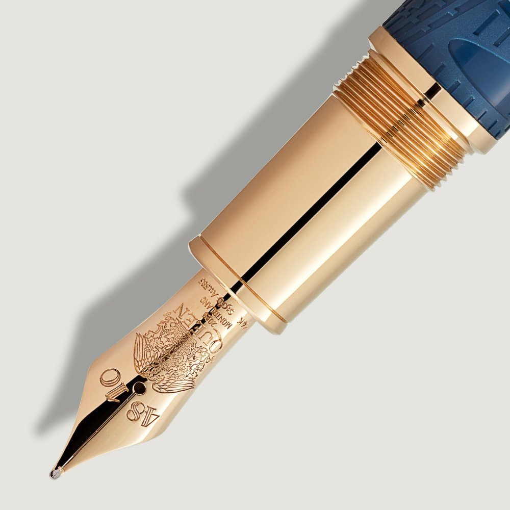 Montblanc - Stilografica Homage To Queen - Resina Blu - Oro