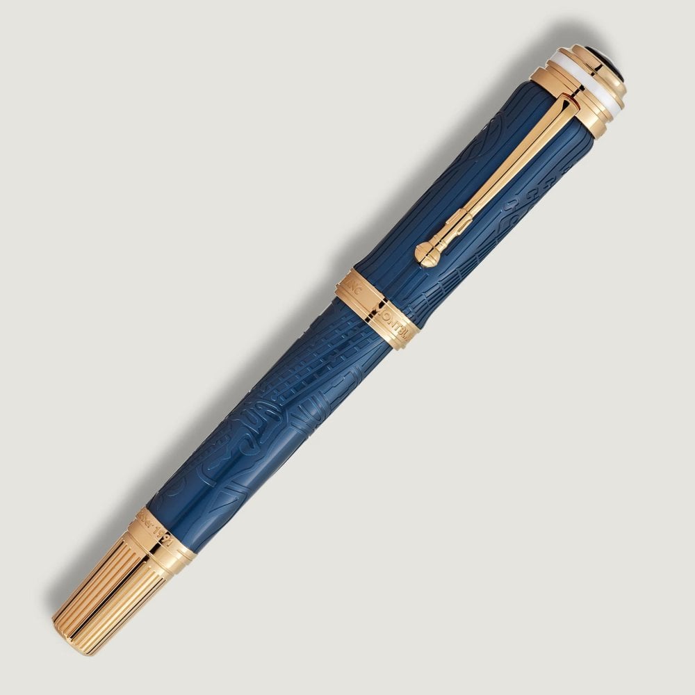 Montblanc - Stilografica Homage To Queen - Resina Blu - Oro