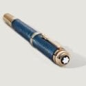 Montblanc - Stilografica Homage To Queen - Resina Blu - Oro