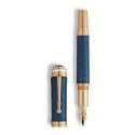 Montblanc - Stilografica Homage To Queen - Resina Blu - Oro