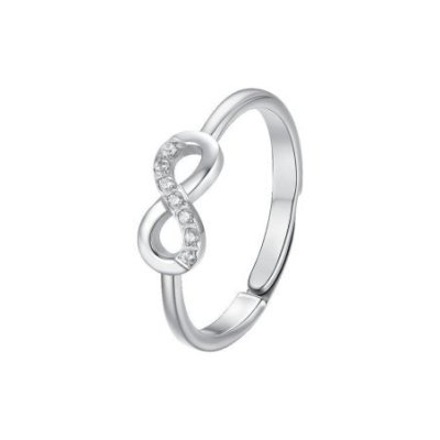 Luca Barra - Anello Donna Infinito - Acciaio - Zirconi